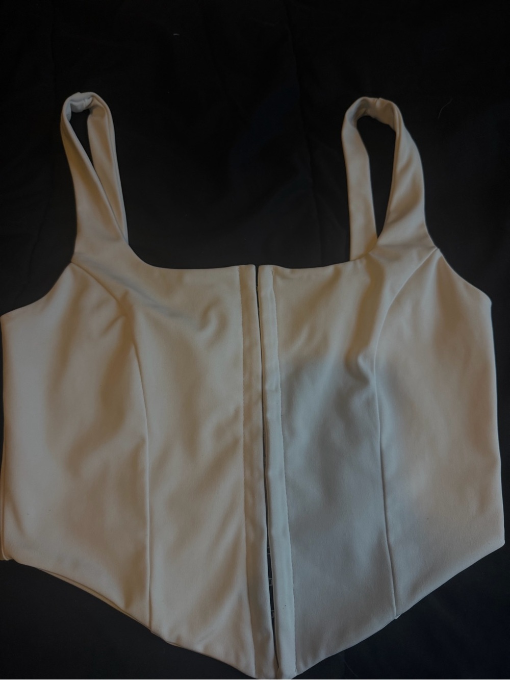White Structured Corset Top